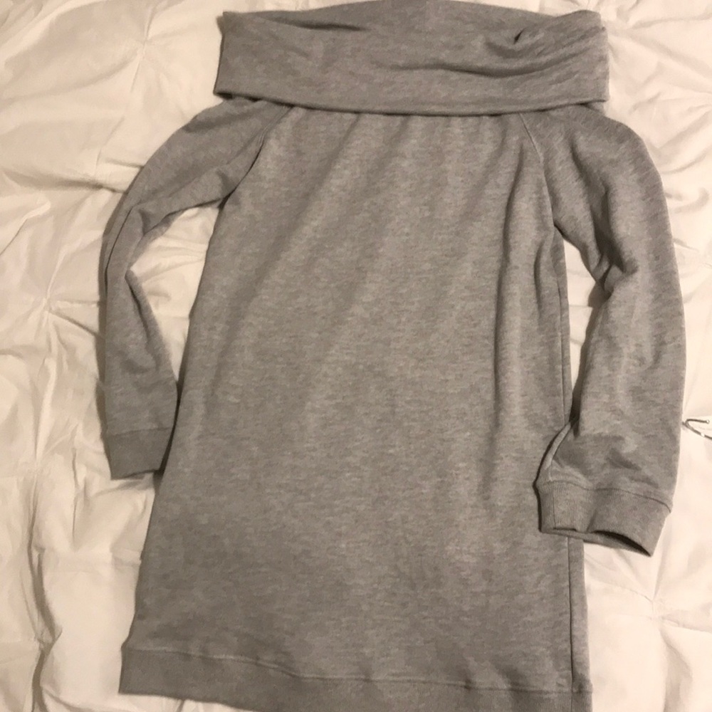 Gray off the shoulder dress